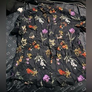 Flower button up shirt